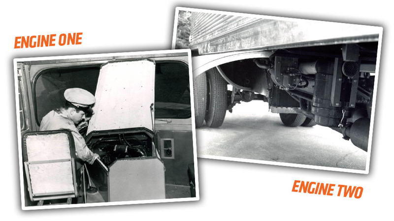 Illustration for article titled The Craziest Twin-Engined Racing Cars Were Made By A Bus Company